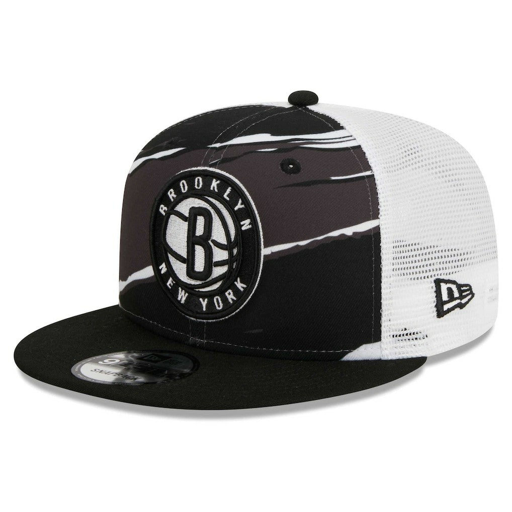 Brooklyn Nets Tear Trucker 9FIFTY Adjustable Hat Black/White | New Era discount