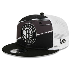 Brooklyn Nets Tear Trucker 9FIFTY Adjustable Hat Black/White | New Era discount