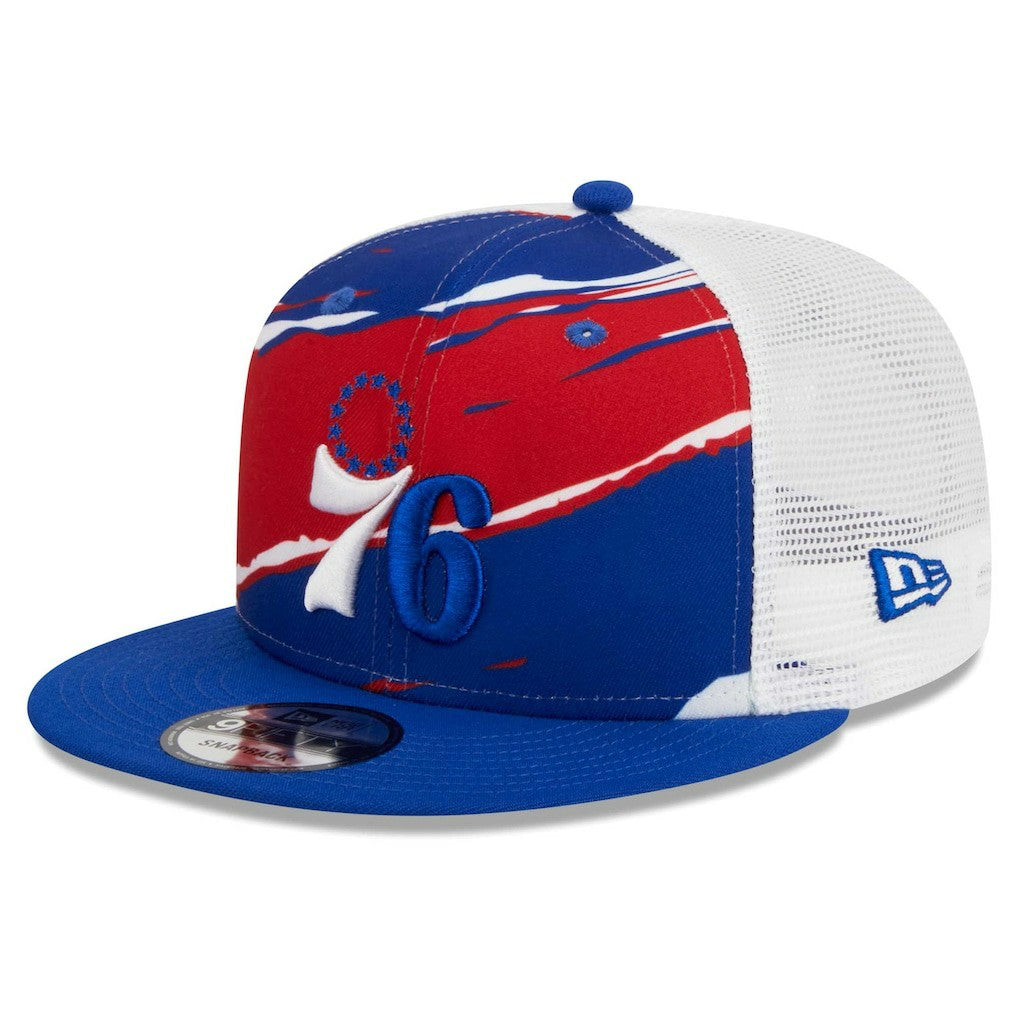 Philadelphia 76ers Tear Trucker 9FIFTY Adjustable Hat Royal/White | New Era Lifestyle