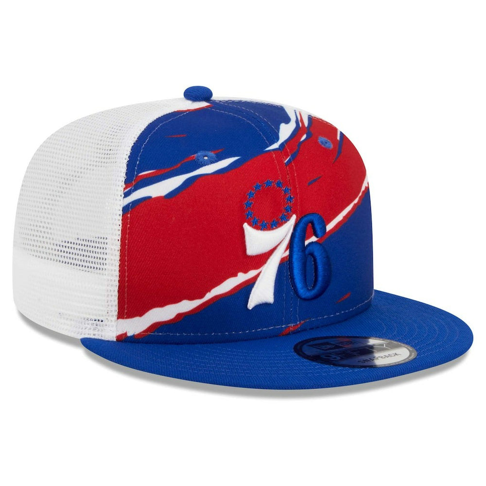 Philadelphia 76ers Tear Trucker 9FIFTY Adjustable Hat Royal/White | New Era Lifestyle
