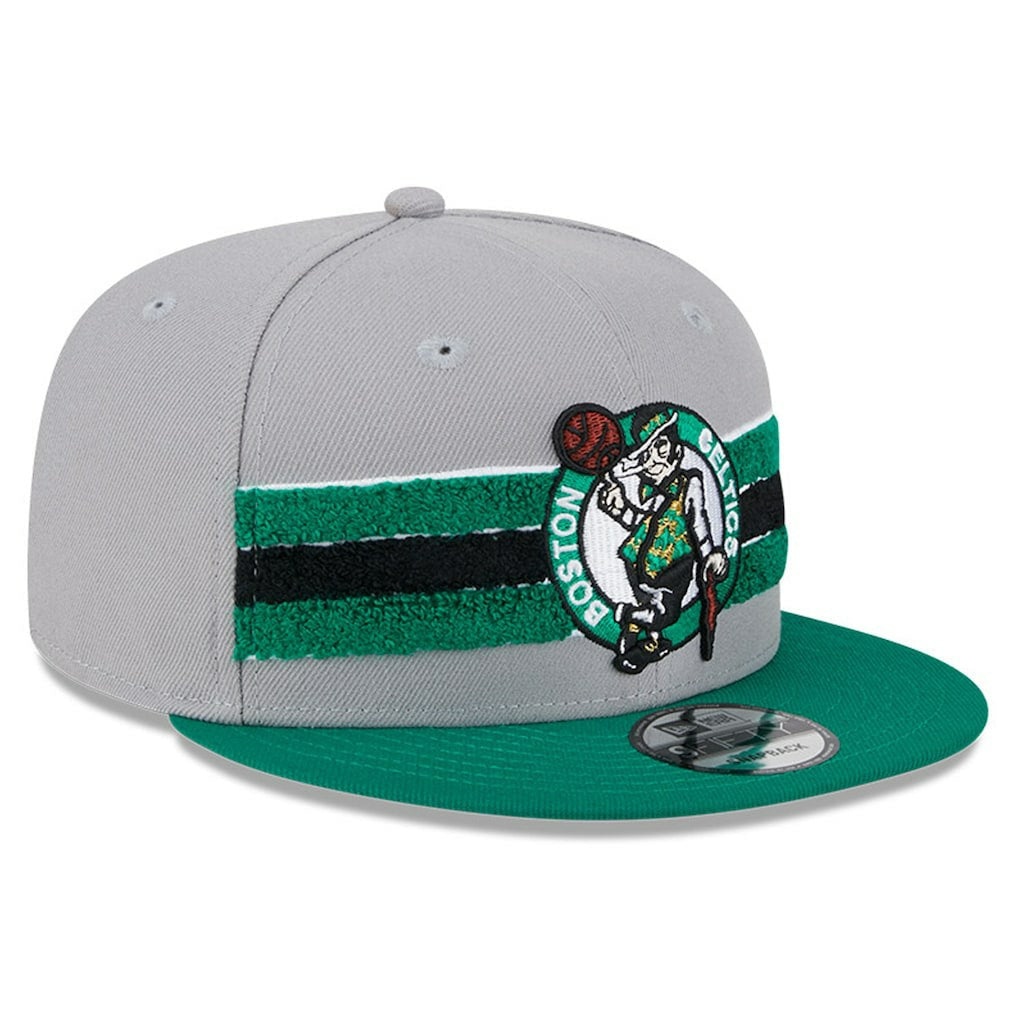 Boston Celtics Chenille Band 9FIFTY Snapback Hat Gray | New Era for sale