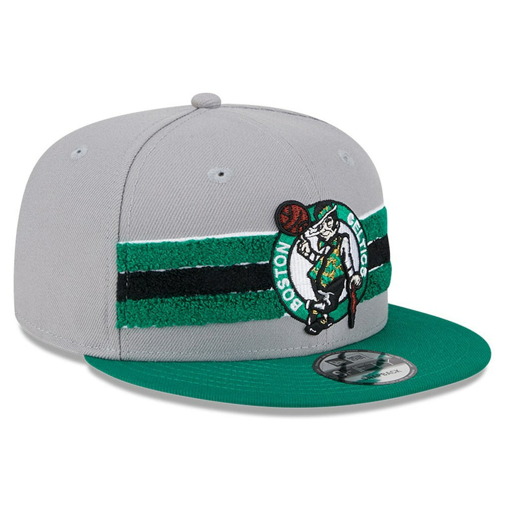 Boston Celtics Chenille Band 9FIFTY Snapback Hat Gray | New Era for sale