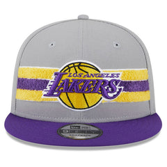 Los Angeles Lakers Chenille Band 9FIFTY Snapback Hat Gray | New Era Near Me