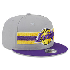 Los Angeles Lakers Chenille Band 9FIFTY Snapback Hat Gray | New Era Near Me