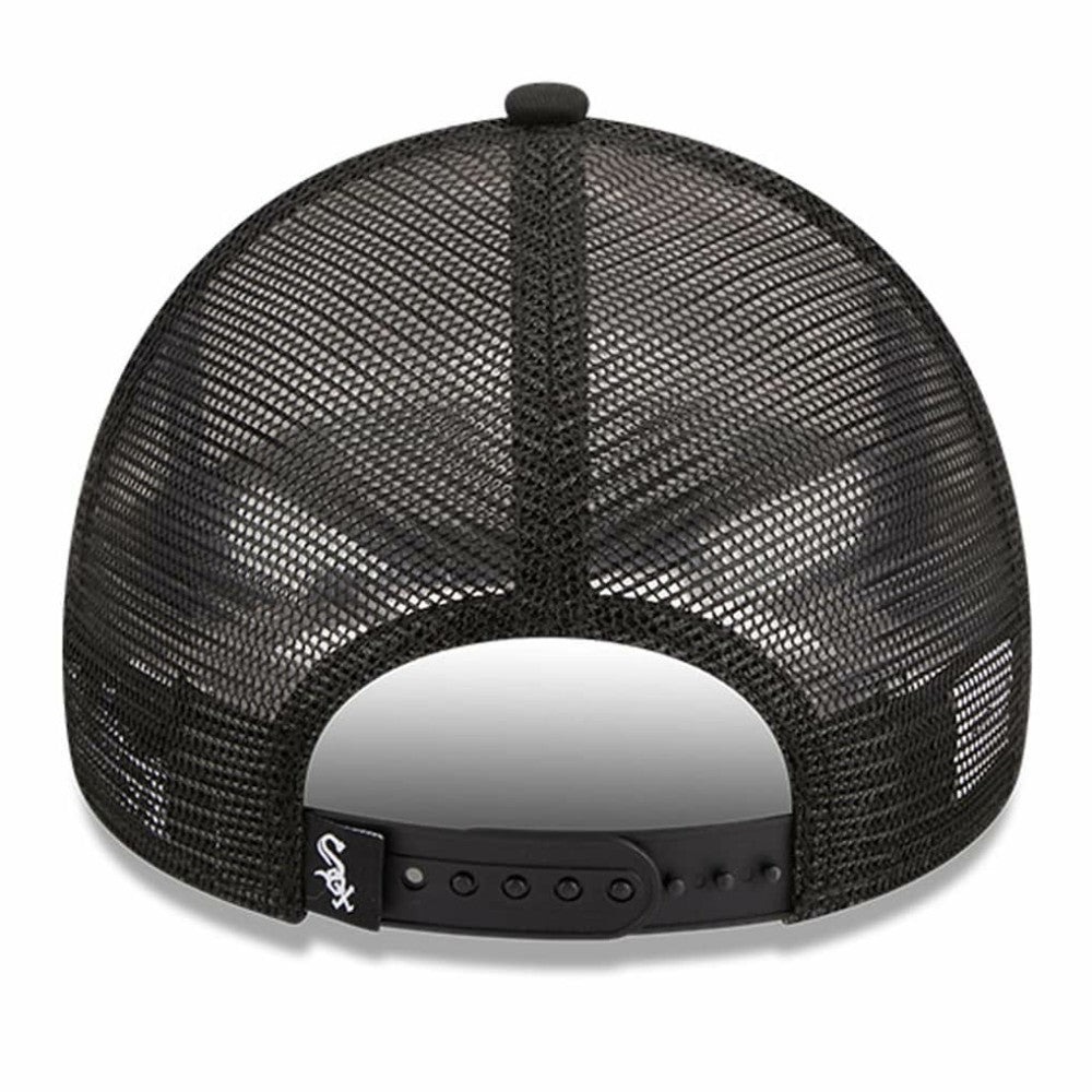 Chicago White Sox New Era Stacked A-Frame Trucker 9FORTY Adjustable Hat - White/Black - New Era on Sale