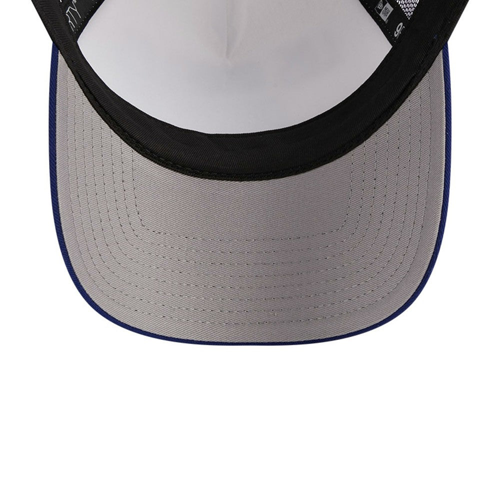 Los Angeles Dodgers New Era Stacked A-Frame Trucker 9FORTY Adjustable Hat - White/Royal - New Era Online