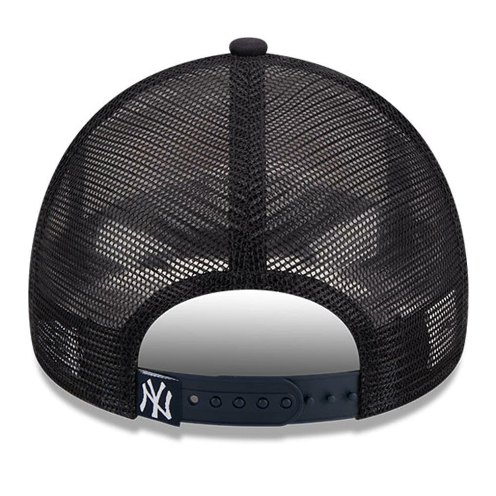 New York Yankees New Era Stacked A-Frame Trucker 9FORTY Adjustable Hat - White/Navy - New Era Lifestyle