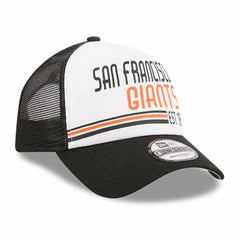 San Francisco Giants New Era Stacked A-Frame Trucker 9FORTY Adjustable Hat - White/Black - New Era Lifestyle