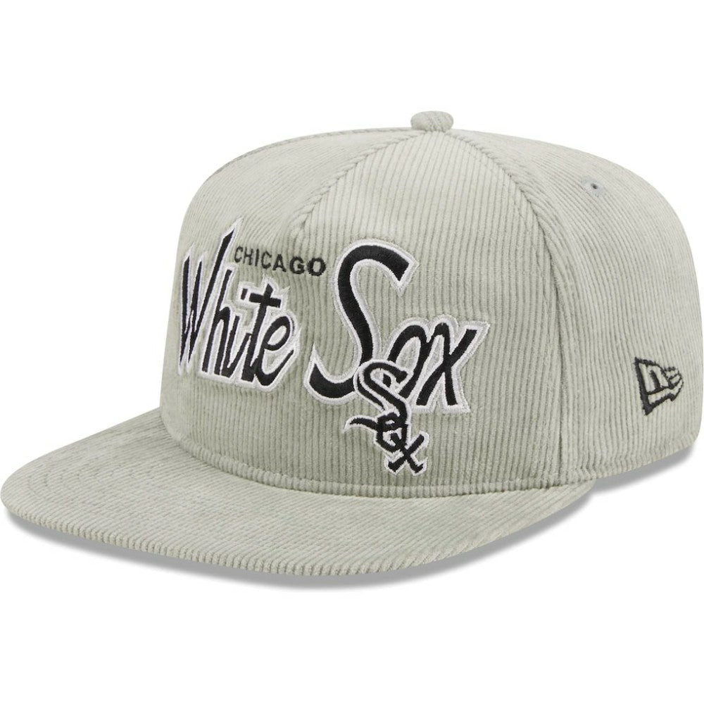 Chicago White Sox New Era Corduroy Golfer Adjustable Hat - Gray - New Era Lifestyle