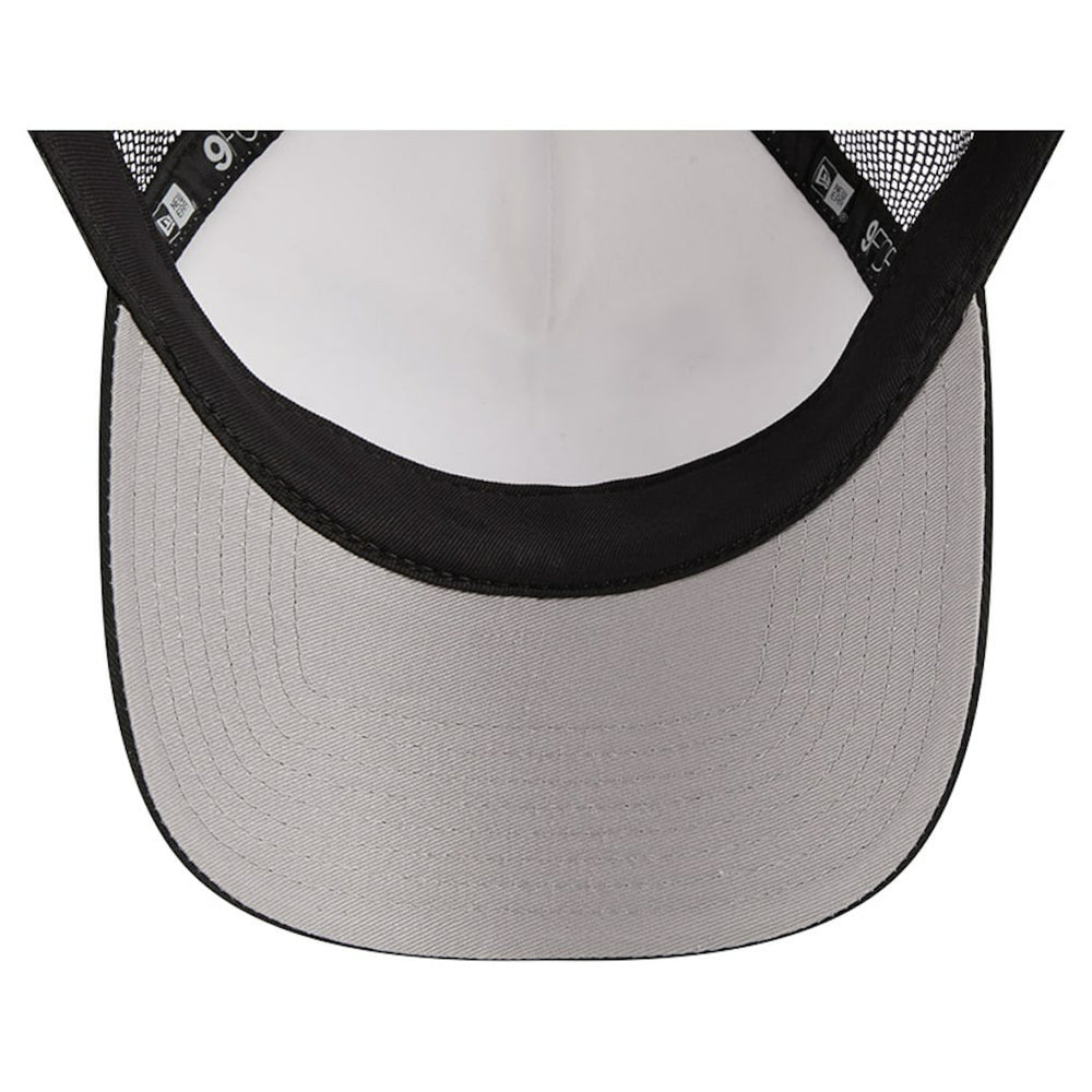 Las Vegas Raiders New Era Stacked A-Frame Trucker 9FORTY Adjustable Hat White/Black