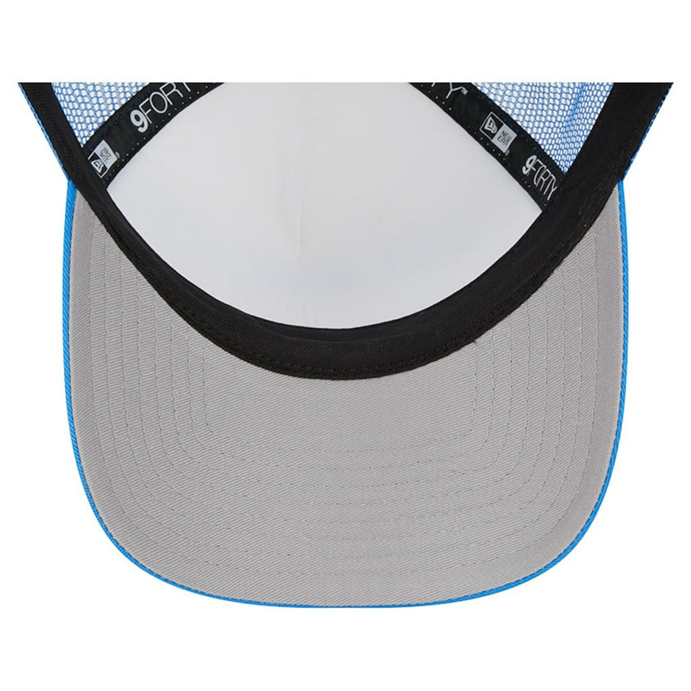 Los Angeles Chargers New Era Stacked A-Frame Trucker 9FORTY Adjustable Hat White/Powder Blue
