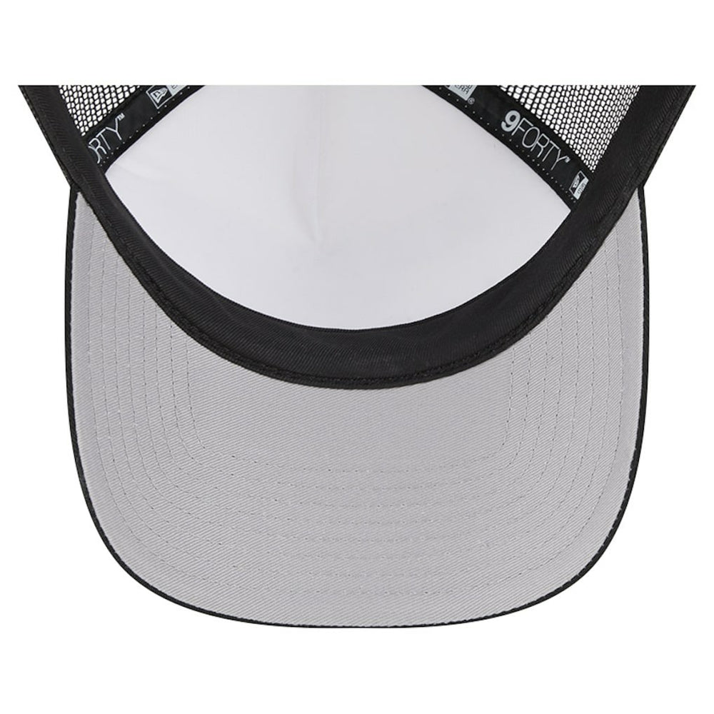 New Orleans Saints New Era Stacked A-Frame Trucker 9FORTY Adjustable Hat White/Black