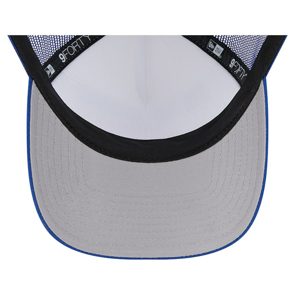 New York Giants New Era Stacked A-Frame Trucker 9FORTY Adjustable Hat White/Royal