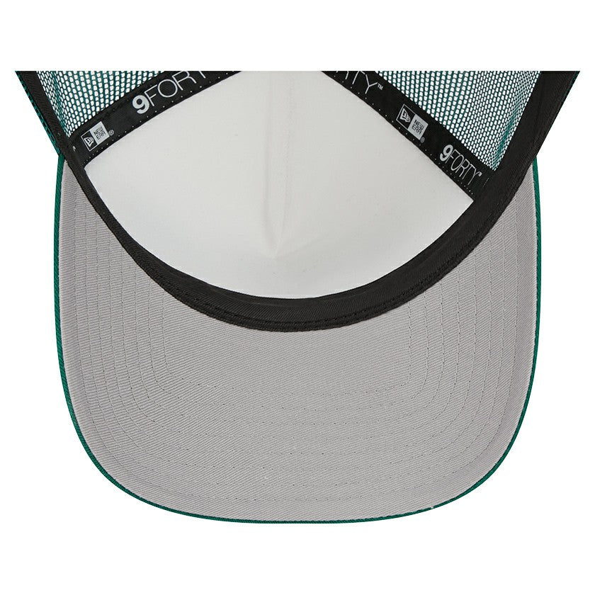 New York Jets New Era Stacked A-Frame Trucker 9FORTY Adjustable Hat White/Green