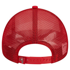 Tampa Bay Buccaneers New Era Stacked A-Frame Trucker 9FORTY Adjustable Hat White/Red