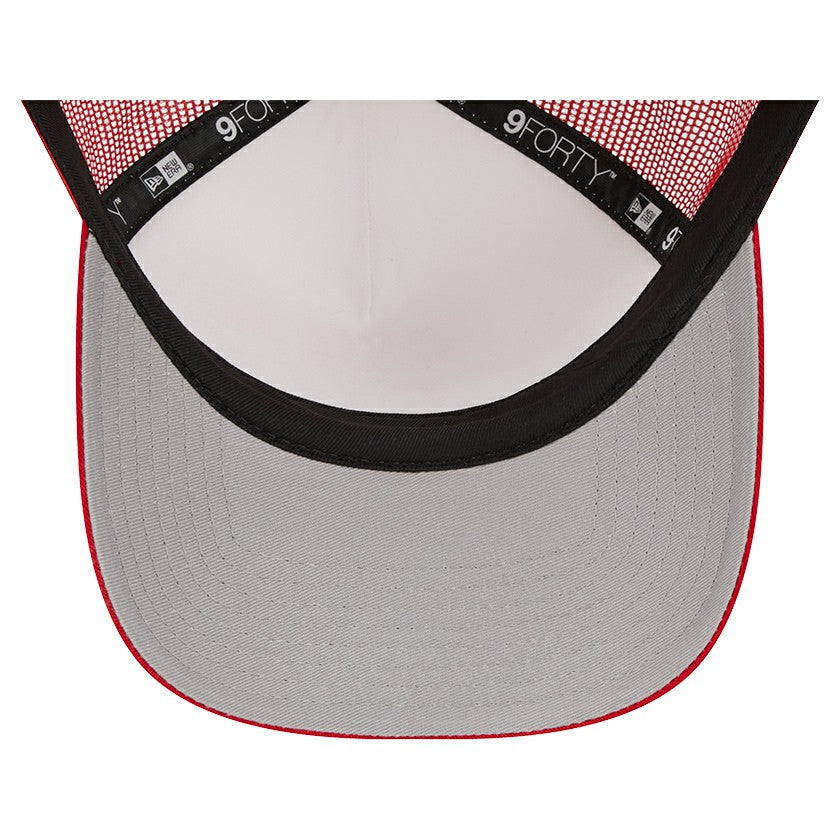 Tampa Bay Buccaneers New Era Stacked A-Frame Trucker 9FORTY Adjustable Hat White/Red