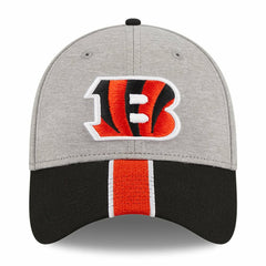 Cincinnati Bengals New Era Striped 39THIRTY Flex Hat Heather Gray/Black