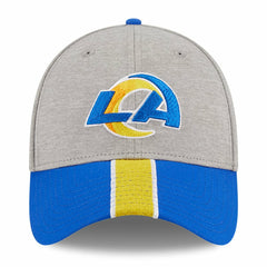 Los Angeles Rams New Era Striped 39THIRTY Flex Hat Heather Gray/Royal