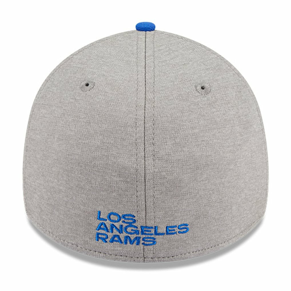 Los Angeles Rams New Era Striped 39THIRTY Flex Hat Heather Gray/Royal