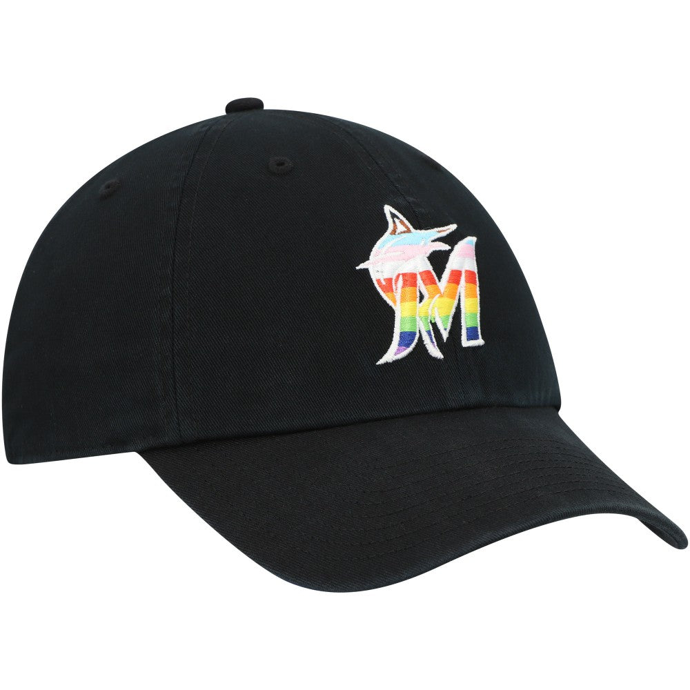 Miami Marlins '47 Team Pride Clean Up Adjustable Hat - Black - 47 brand Online