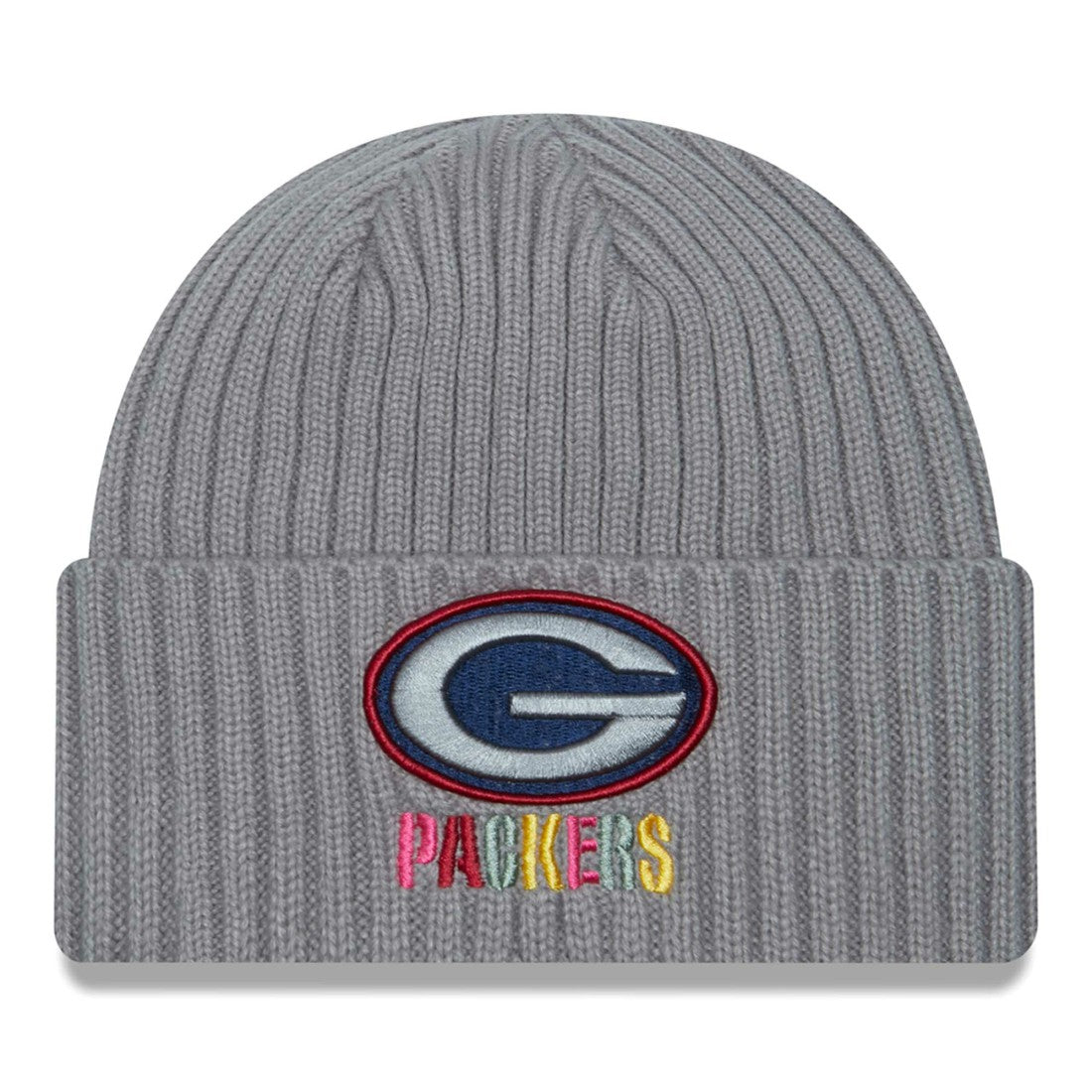 Green Bay Packers New Era Color Pack Multi Cuffed Knit Hat Gray