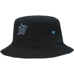 Miami Marlins '47 Primary Bucket Hat - Black - 47 brand on Sale