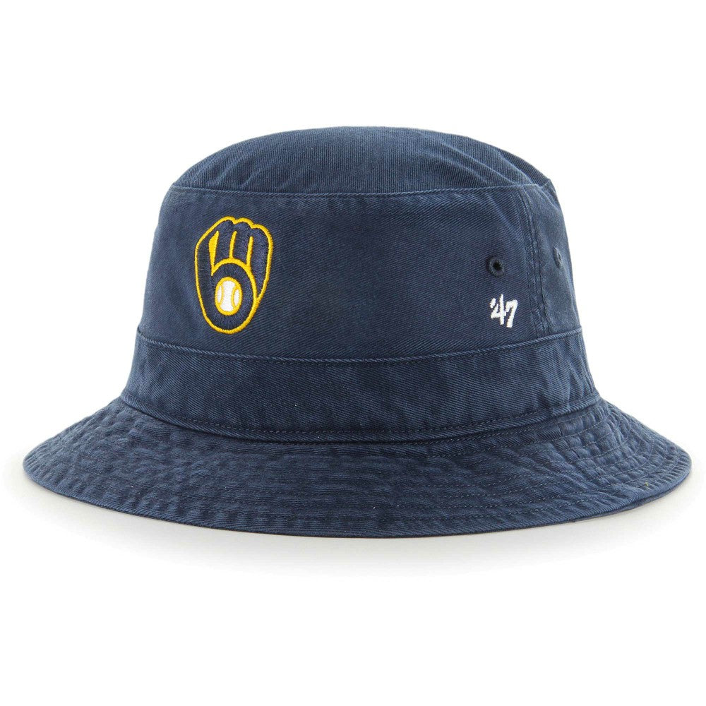 Milwaukee Brewers '47 Primary Bucket Hat - Navy - 47 brand Discount
