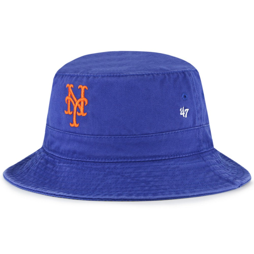 New York Mets '47 Primary Bucket Hat - Royal - 47 brand Discount