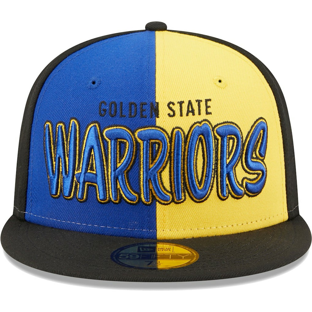 Golden State Warriors Pop Front 59FIFTY Fitted Hat for sale Black/Royal | New Era