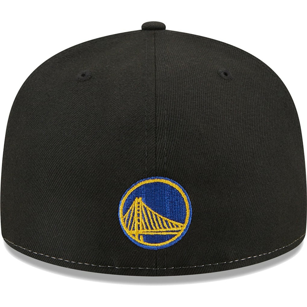 Golden State Warriors Pop Front 59FIFTY Fitted Hat for sale Black/Royal | New Era