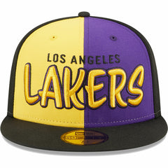 Los Angeles Lakers Pop Front 59FIFTY Fitted Hat Black/Gold | New Era