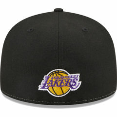 Los Angeles Lakers Pop Front 59FIFTY Fitted Hat Black/Gold | New Era