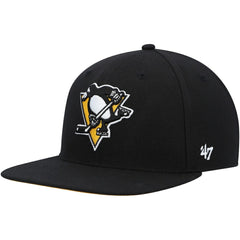 Pittsburgh Penguins '47 Sure Shot Captain Snapback Hat - Black - NHL 200021854