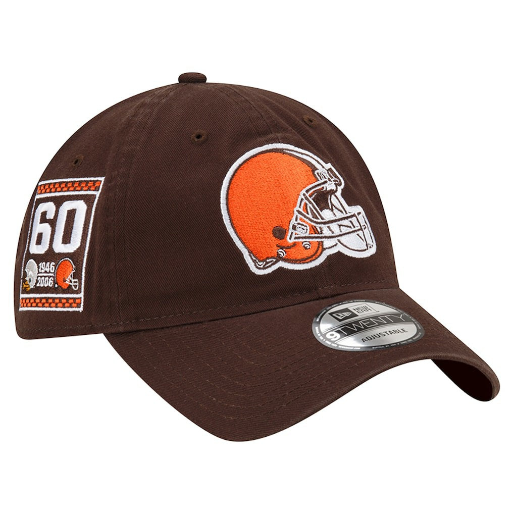 Cleveland Browns New Era Distinct 9TWENTY Adjustable Hat Brown