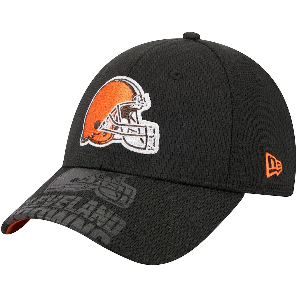 Cleveland Browns New Era Top Visor 9FORTY Adjustable Hat Black
