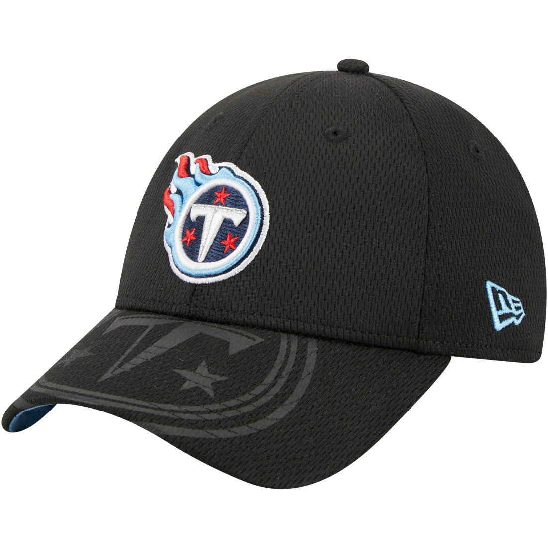 Tennessee Titans New Era Top Visor 9FORTY Adjustable Hat Black
