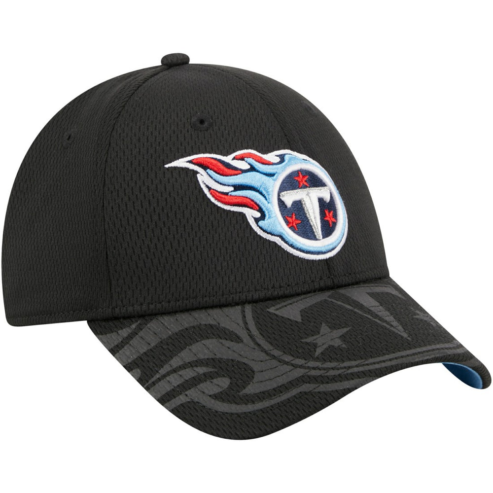 Tennessee Titans New Era Top Visor 9FORTY Adjustable Hat Black