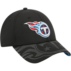 Tennessee Titans New Era Top Visor 9FORTY Adjustable Hat Black