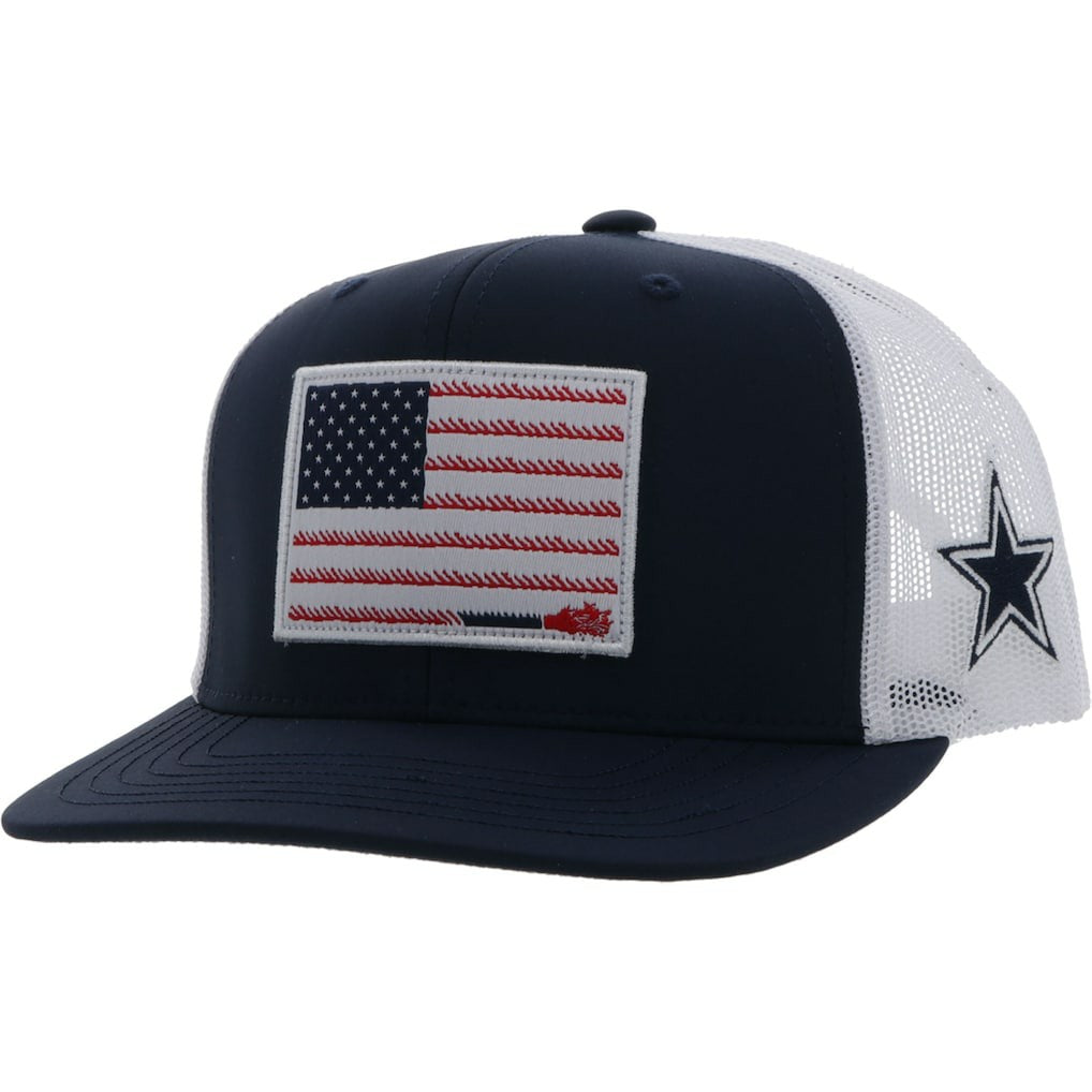 Dallas Cowboys HOOey Rope Flag Trucker Adjustable Hat Navy/White