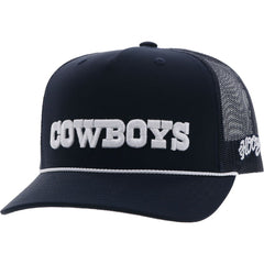 Dallas Cowboys HOOey Wordmark Rope Trucker Adjustable Hat Navy