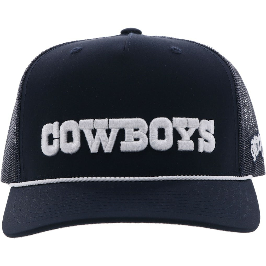 Dallas Cowboys HOOey Wordmark Rope Trucker Adjustable Hat Navy