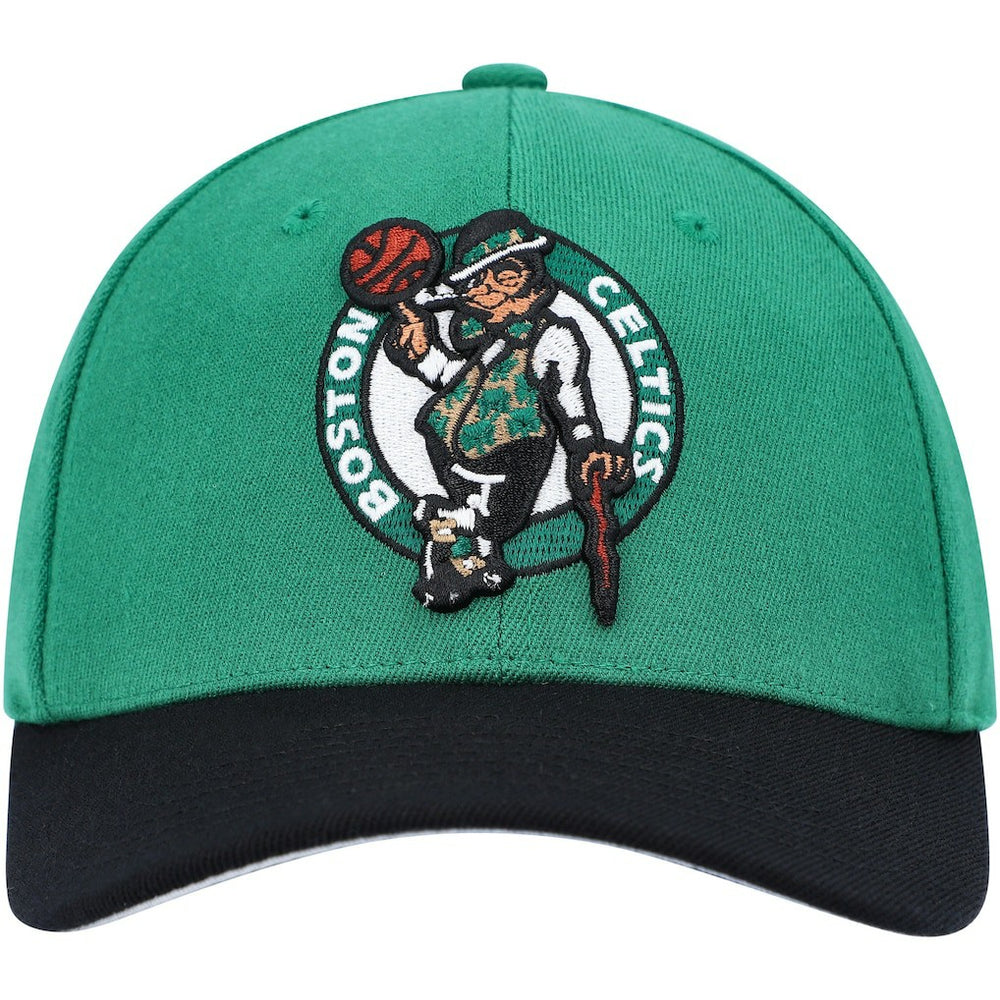 Boston Celtics MVP Team Two-Tone 2.0 Stretch-Snapback Hat Kelly Green/Black | Mitchell & Ness Lifestyle