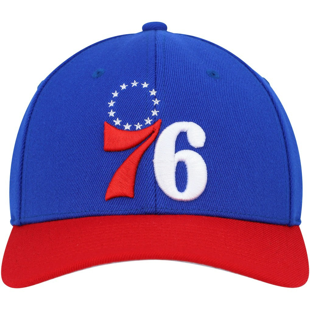 Philadelphia 76ers MVP Team Two-Tone 2.0 Stretch-Snapback Hat Royal/Red | Mitchell & Ness outlet