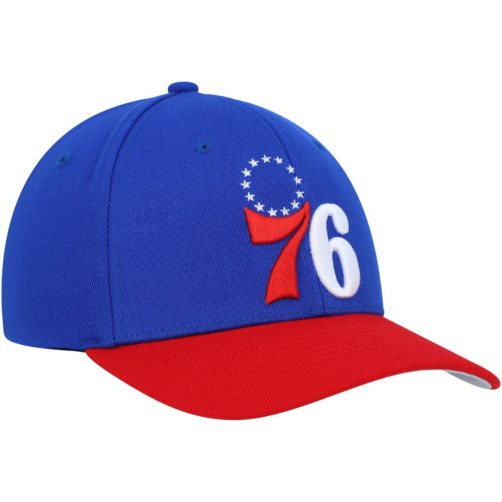 Philadelphia 76ers MVP Team Two-Tone 2.0 Stretch-Snapback Hat Royal/Red | Mitchell & Ness outlet