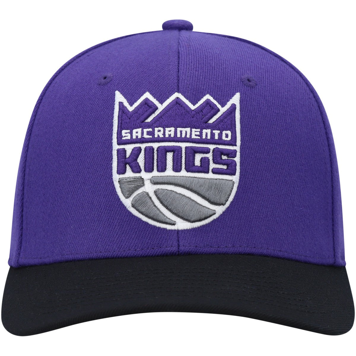 Sacramento Kings MVP Team Two-Tone 2.0 Stretch-Snapback Hat Purple/Black | Mitchell & Ness US