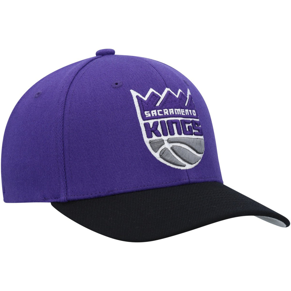Sacramento Kings MVP Team Two-Tone 2.0 Stretch-Snapback Hat Purple/Black | Mitchell & Ness US