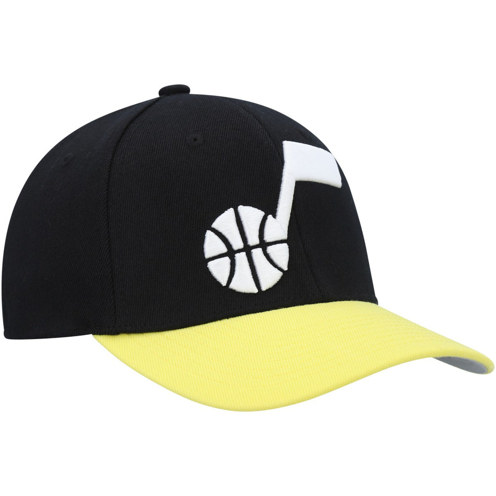 Utah Jazz MVP Team Two-Tone 2.0 Stretch-Snapback Hat Black/Gold | Mitchell & Ness discount