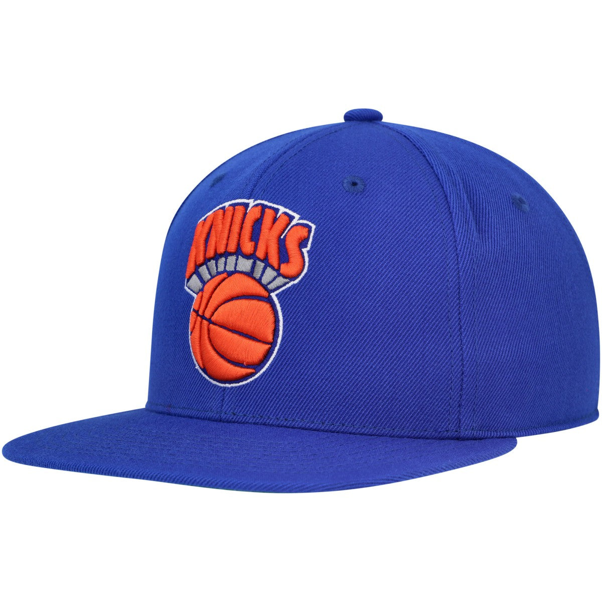 New York Knicks Hardwood Classics MVP Team Ground 2.0 Fitted Hat Blue | Mitchell & Ness Lifestyle