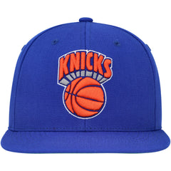 New York Knicks Hardwood Classics MVP Team Ground 2.0 Fitted Hat Blue | Mitchell & Ness Lifestyle
