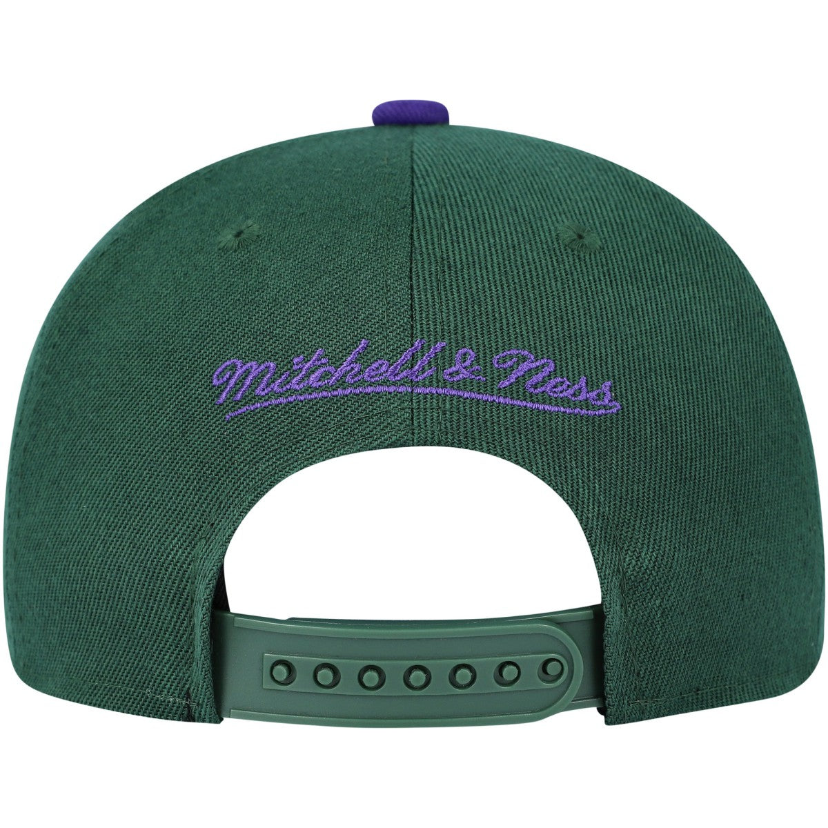 Milwaukee Bucks Youth Two-Tone Snapback Hat Hunter Green/Purple | Mitchell & Ness for sale